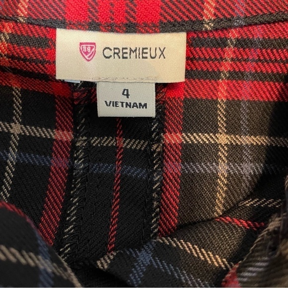 Cremieux Plaid Pleated Shirt Dress w/ Matching Belt Sz. 4 - Picture 13 of 16